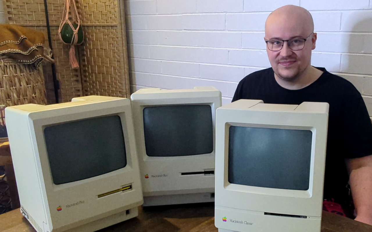 Quin with 3 retro macs