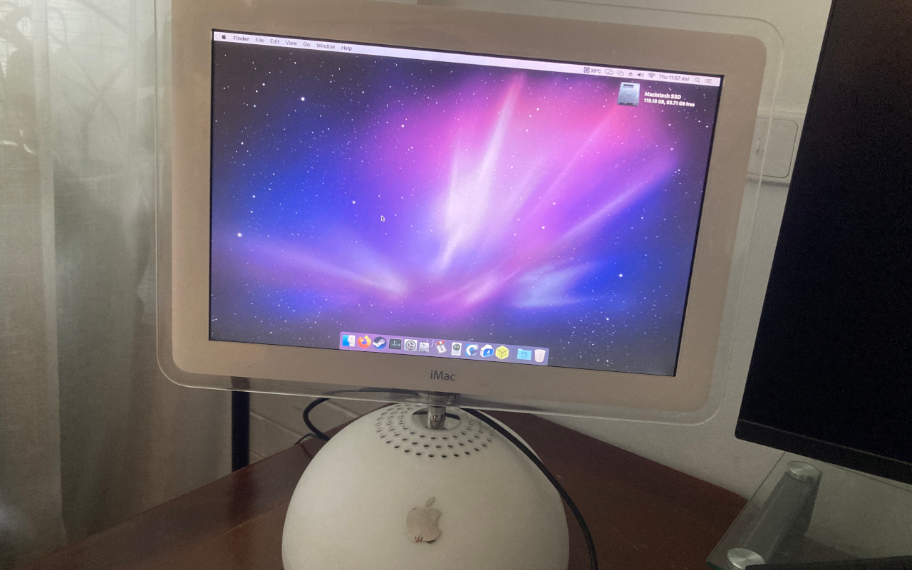 Modded iMac G4 monitor.